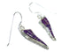 Sterling Silver And Magenta Turquoise Hook Dangle Earrings MX63759
